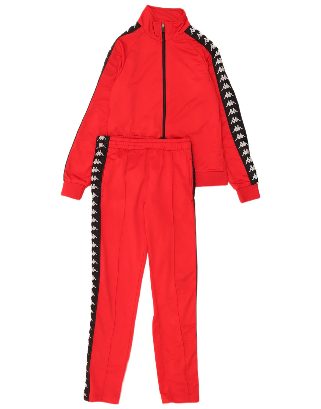 Kappa Womens Graphic Full Tracksuit UK 10 Pequeno Colorblock Vermelho Poliéster