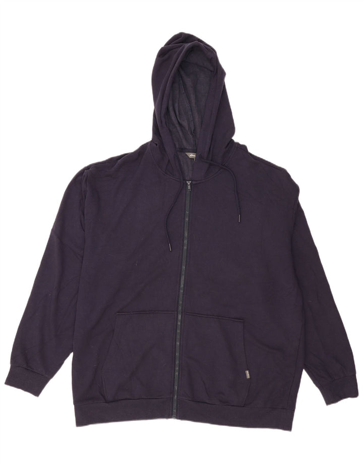 Eddie Bauer Suéter masculino com capuz e zíper XL azul marinho viscose