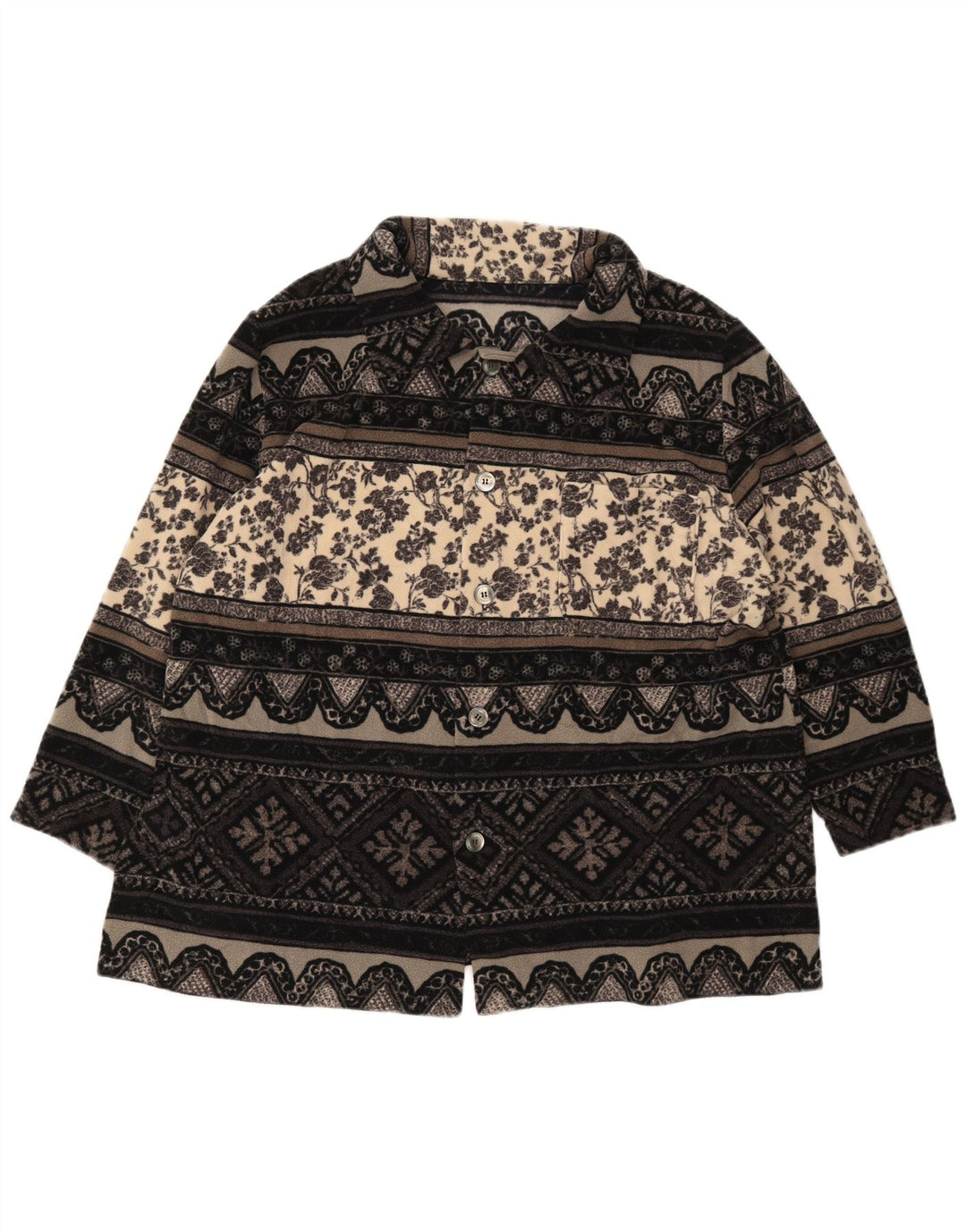 Jaqueta de lã masculina vintage UK 40 grande cinza Fair Isle