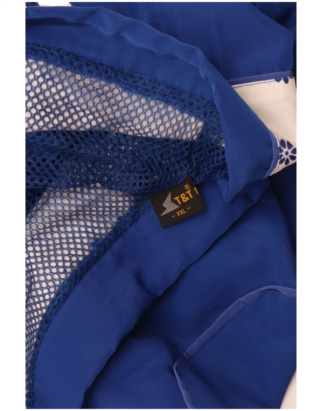 Jaqueta de treino feminina VINTAGE 2XL azul colorblock retrô