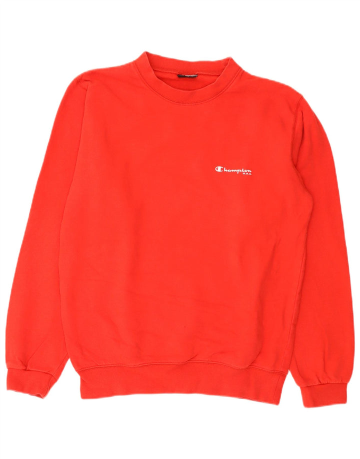 Champion moletom masculino jumper médio algodão vermelho