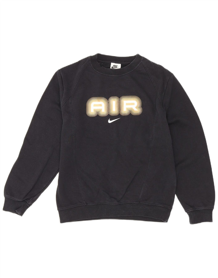 Moletom gráfico Nike Boys Jumper 10-11 anos médio preto algodão