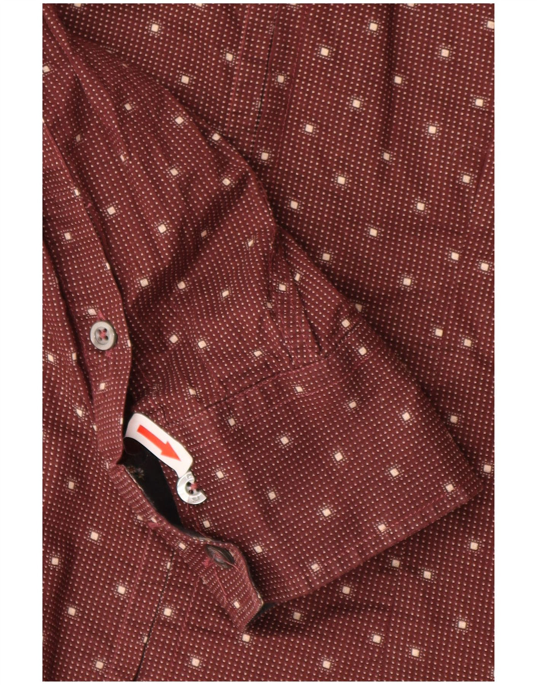 PAUL SMITH Camisa masculina média vermelha manchada