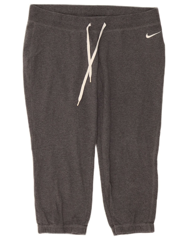 Nike Womens Capri Calças de treino Joggers UK 18 XL Cinza Algodão