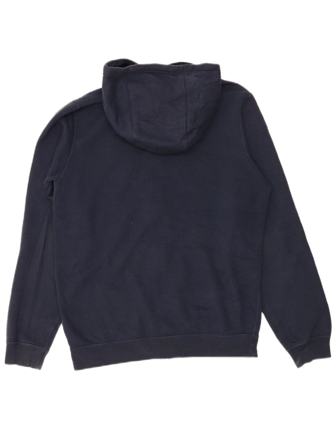 Suéter masculino NIKE com capuz e zíper pequeno azul marinho algodão