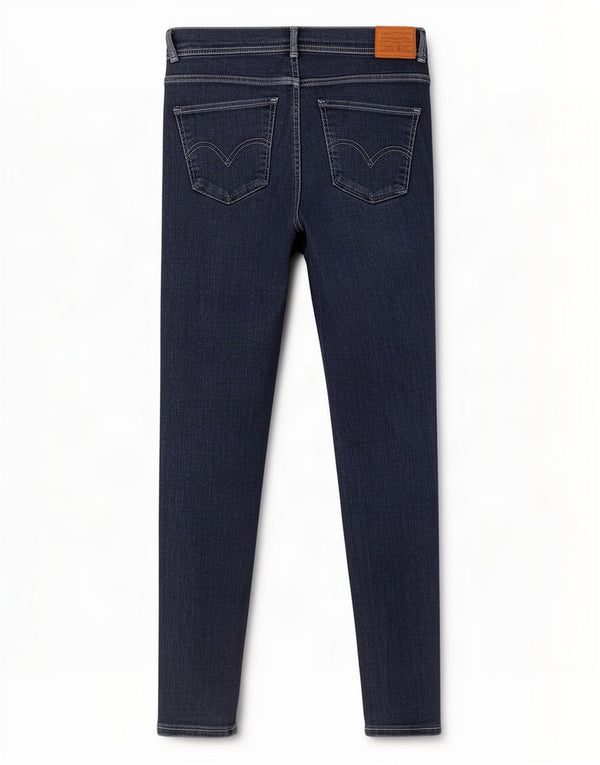 Levi's Womens Mile High Super Skinny Jeans W26 L27 Navy Blue Cotton