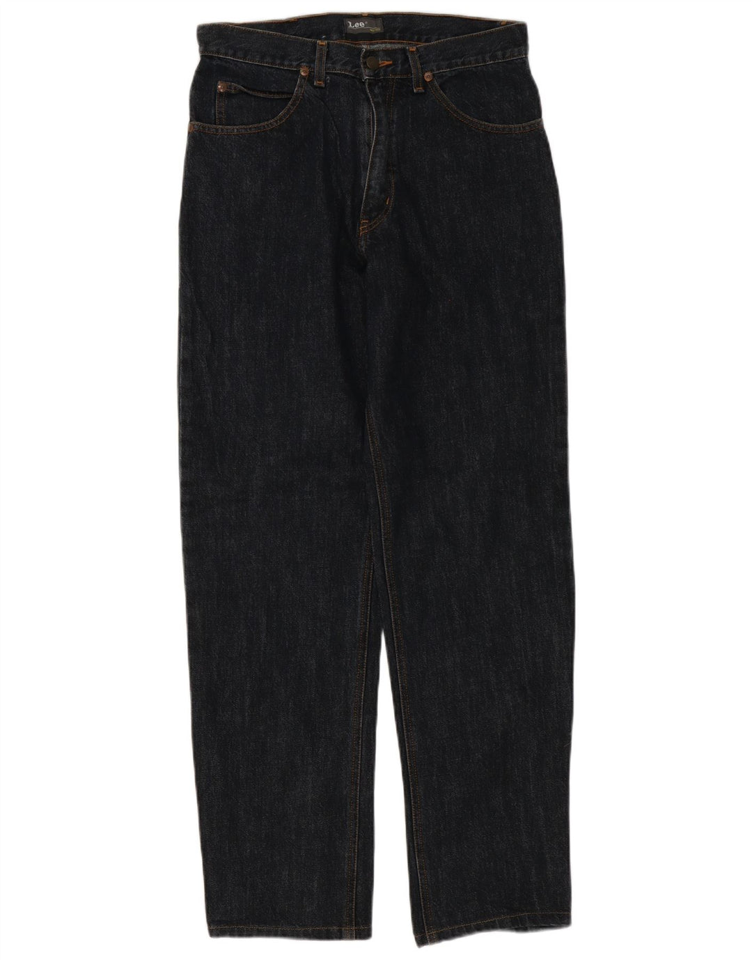 Lee Mens Straight Jeans W31 L32 Cinza Algodão