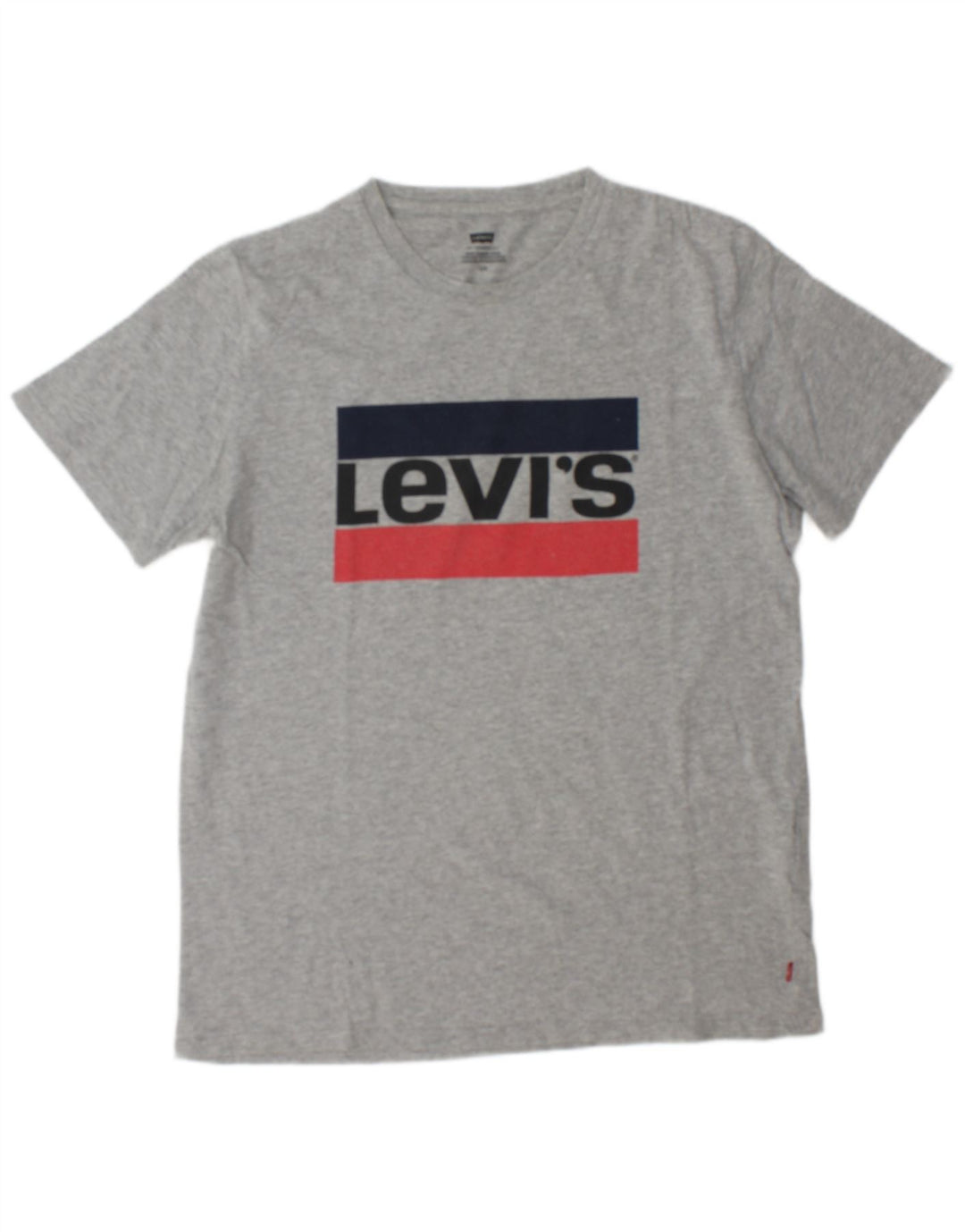 Camiseta gráfica masculina Levi's Top grande algodão manchado cinza
