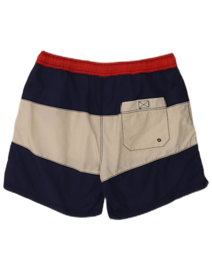CONTE OF FLORENCE Shorts de natação masculino médio azul marinho colorblock