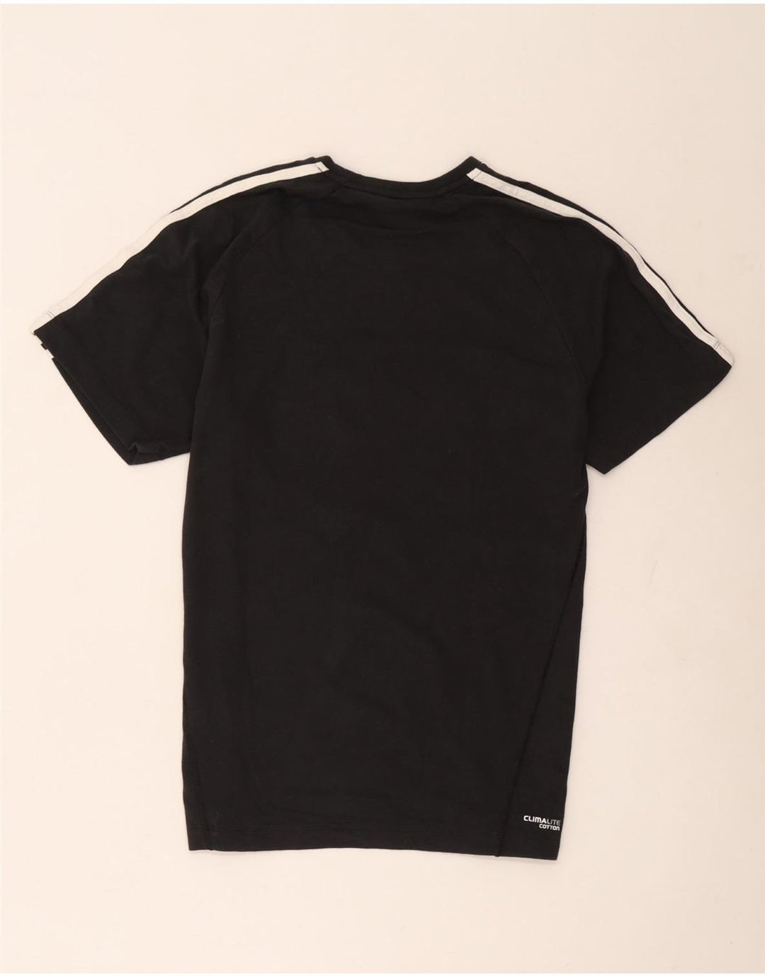 Adidas Mens Climalite Camiseta Top Médio Algodão Preto