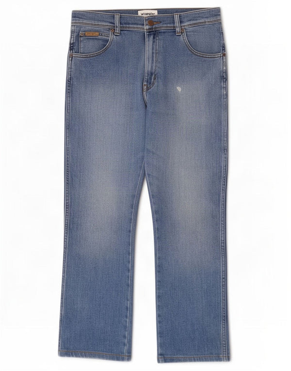 Wrangler Masculino Texas Straight Jeans W32 L27 Azul Algodão