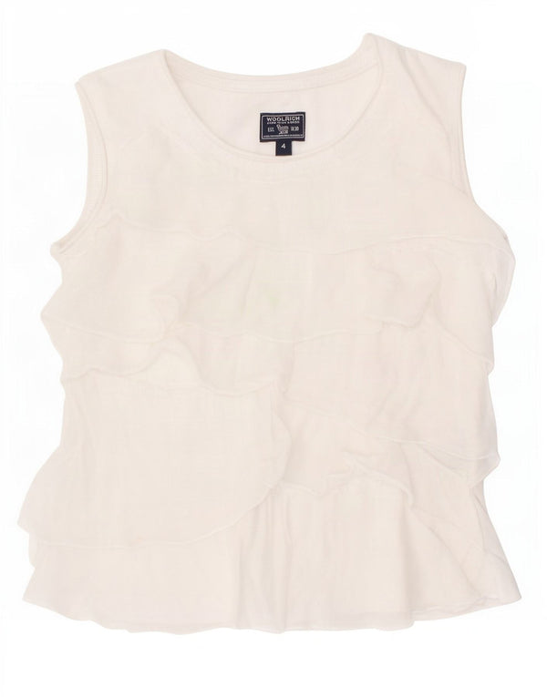 Blusa feminina sem mangas Woolrich 3-4 anos algodão branco