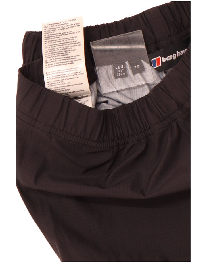 Calça de treino feminina BERGHAUS UK 10 pequena poliamida preta