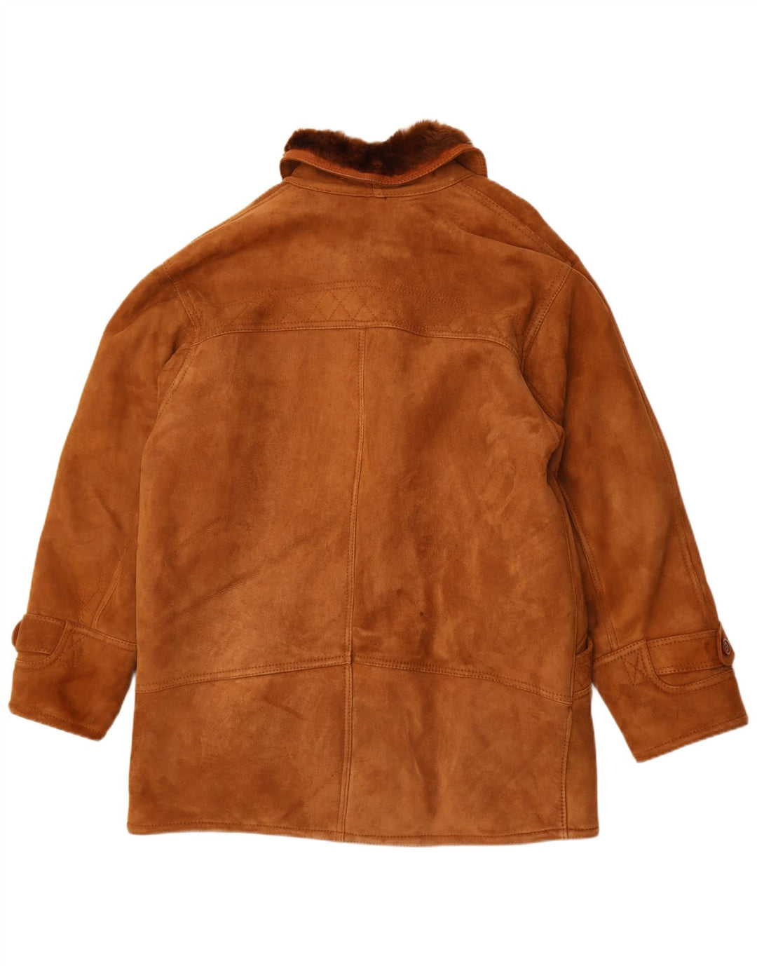 Jaqueta masculina vintage Shearling UK 40 grande marrom