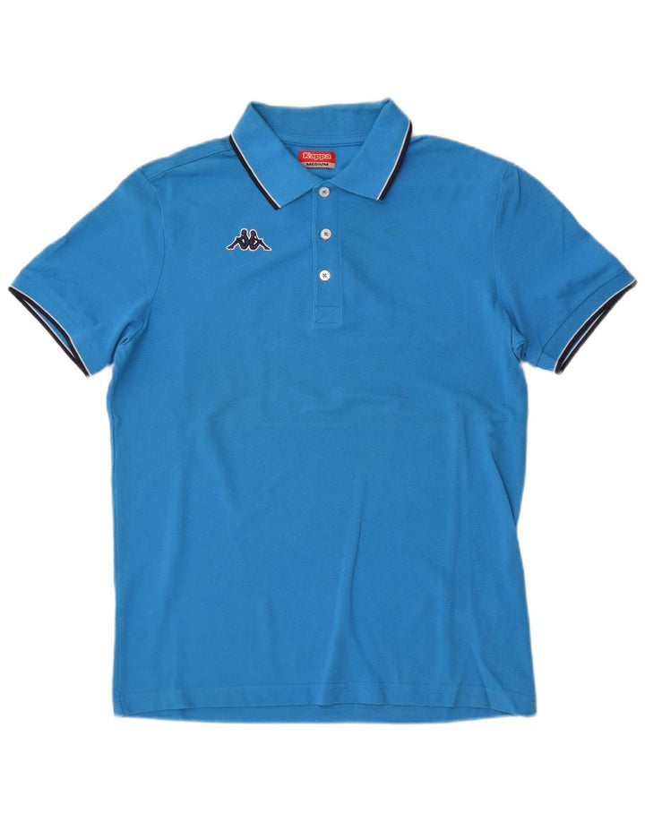 Camisa polo masculina Kappa algodão azul médio