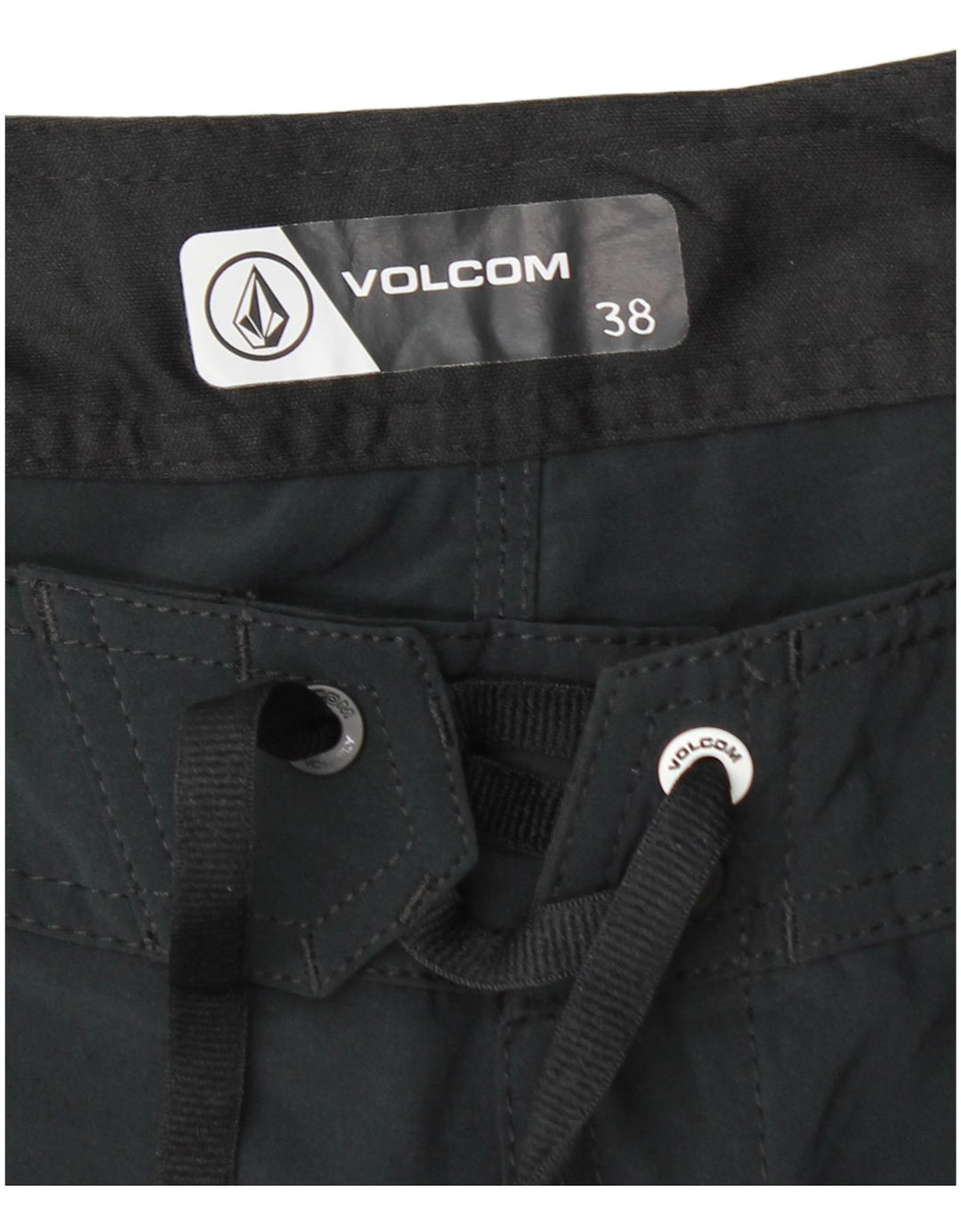 Calções de banho masculinos Volcom XL poliéster preto