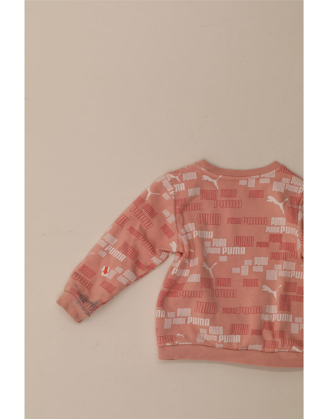 PUMA Baby Girls Graphic Sweatshirt Jumper 18-24 Months Pink Cotton Vintage Puma and Second-Hand Puma from Messina Hembry 