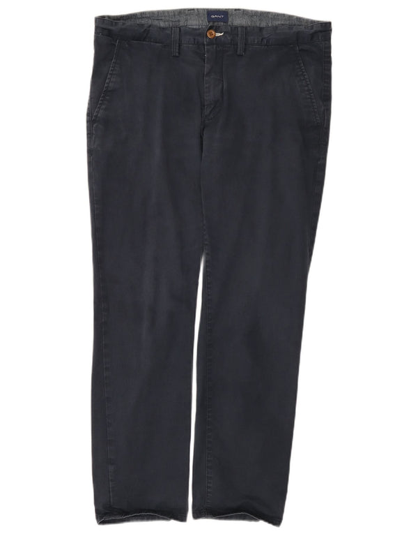Calça masculina Gant Hallden Slim Chino W36 L30 azul marinho algodão