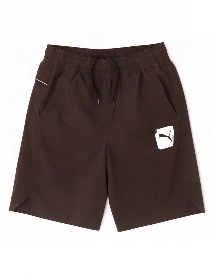 Shorts esportivos masculinos Puma pequeno poliéster preto