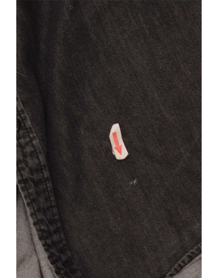 Camisa jeans masculina G-Star grande algodão cinza