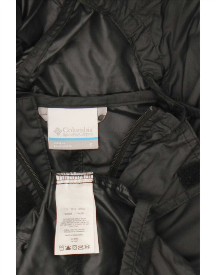 Jaqueta de chuva masculina com capuz Columbia UK 36 poliéster preto pequeno