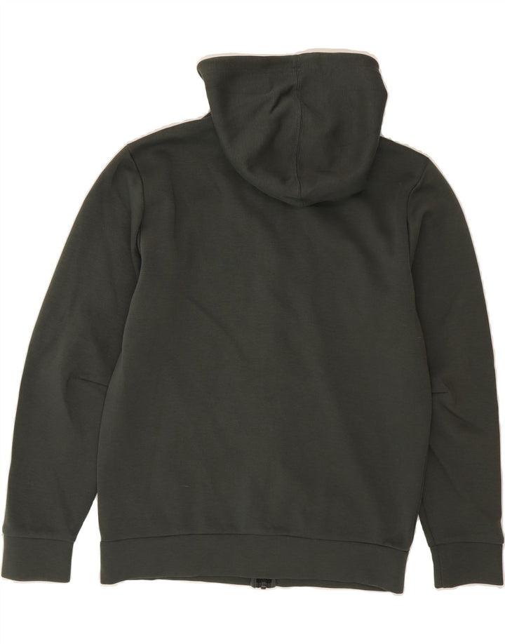 ADIDAS Mens Graphic Zip Hoodie Sweater Medium Green Cotton Vintage Adidas and Second-Hand Adidas from Messina Hembry 