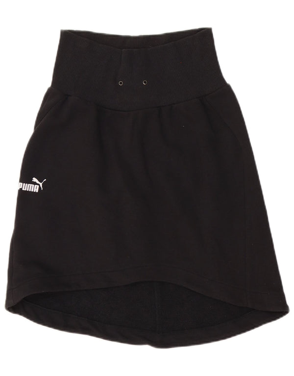 Puma Womens Skirt UK 12 Medium Black Cotton