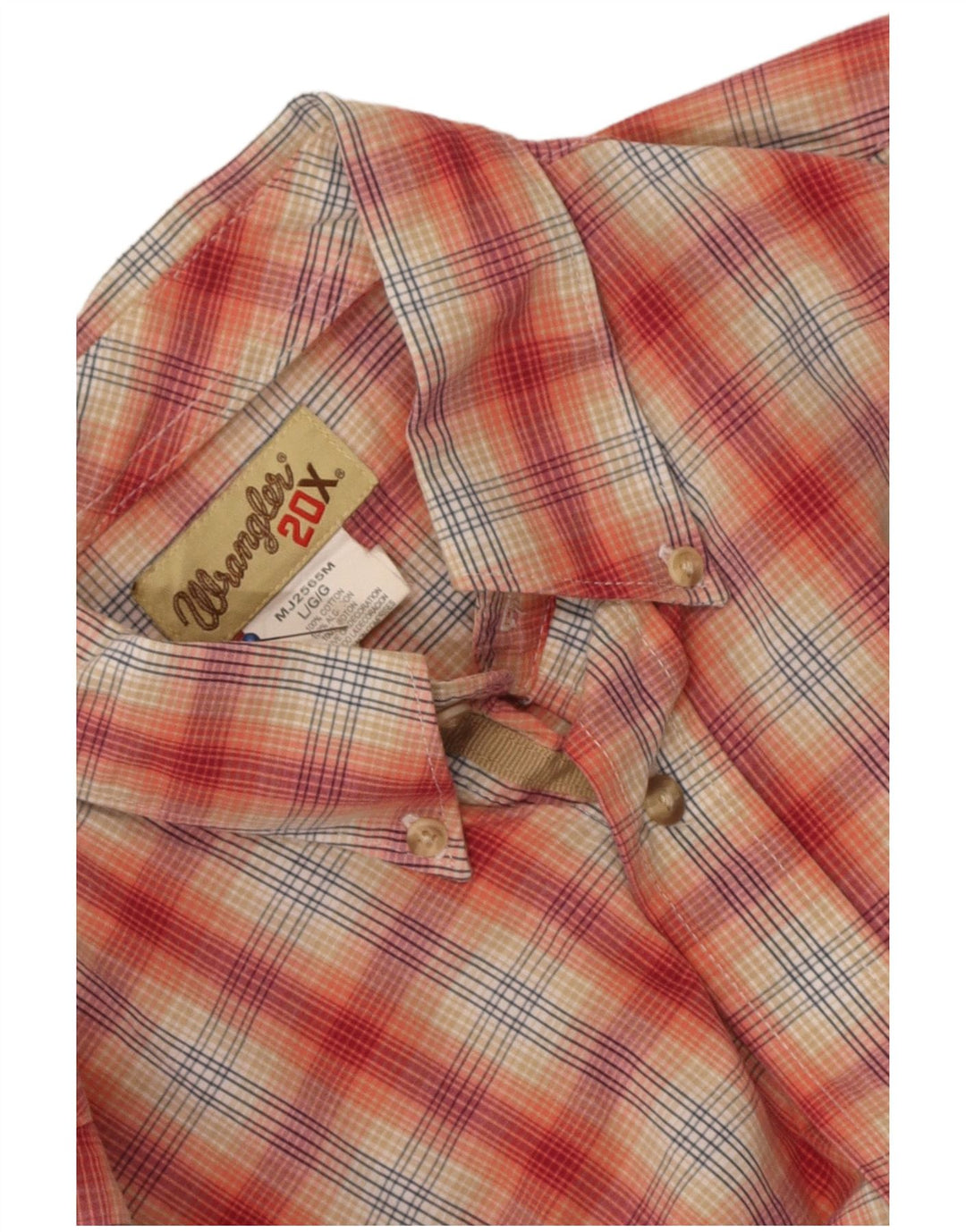 Camisa masculina Wrangler grande algodão xadrez vermelho