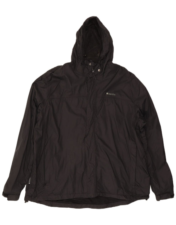 Jaqueta de chuva masculina com capuz Mountain Warehouse Reino Unido 46 3XL nylon preto