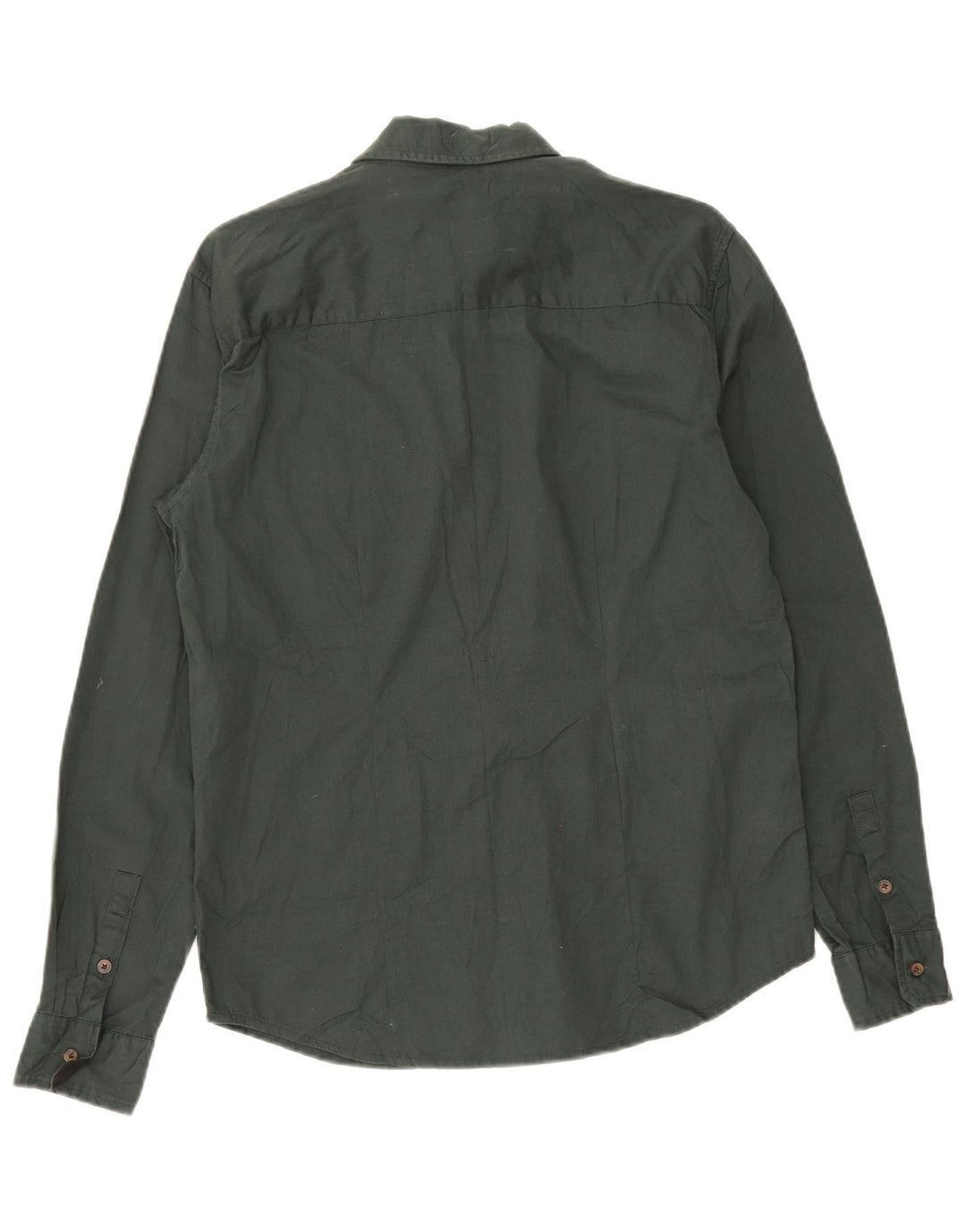 Camisa Wrangler Feminina Slim UK 14 Algodão Verde Médio