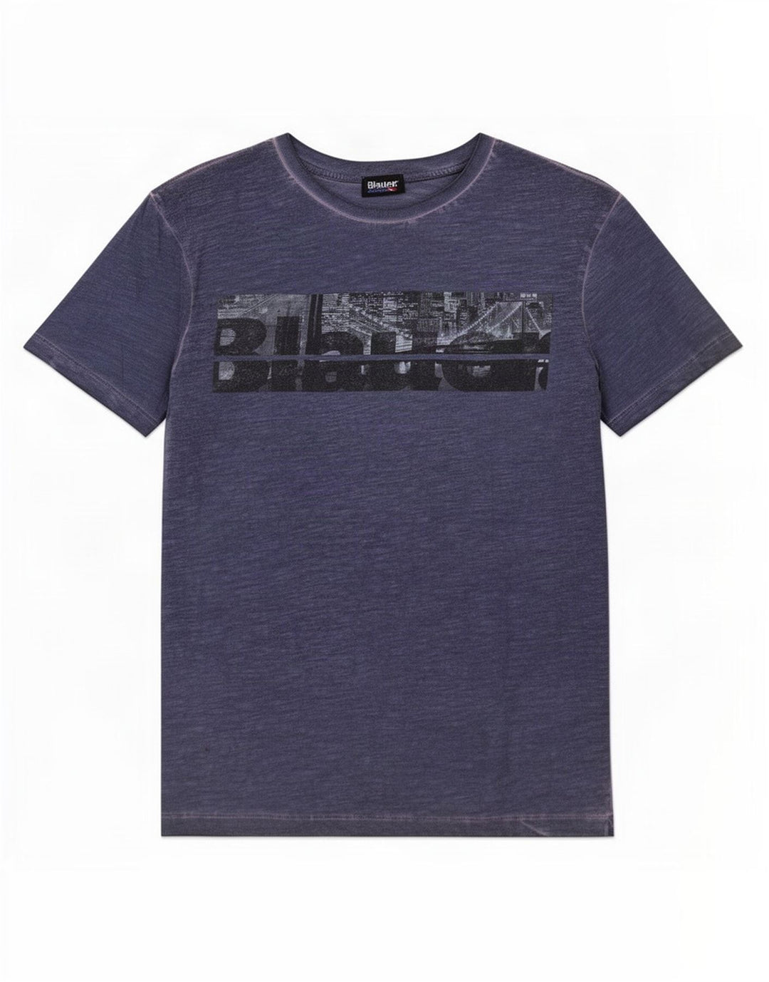 Camiseta gráfica masculina Blauer Top médio azul marinho