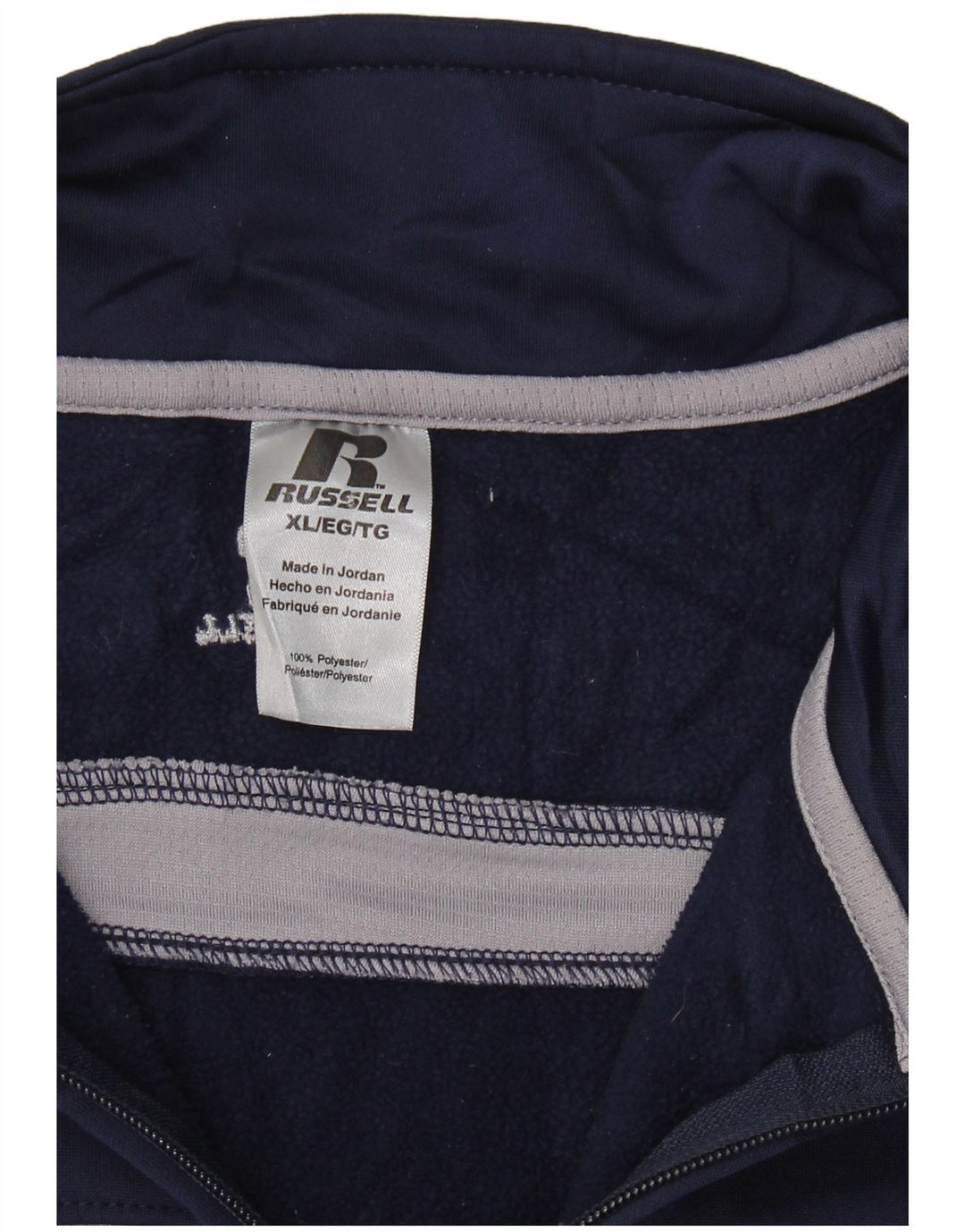 RUSSELL ATLÉTICO Mens Treino Top Jaqueta XL Azul Marinho Colorblock