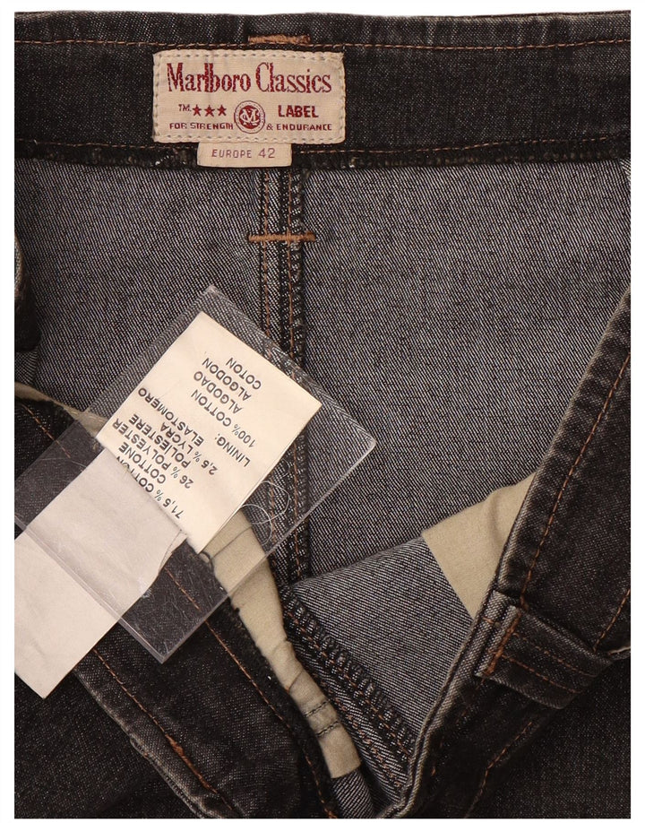 MARLBORO CLASSICS Saia jeans feminina maxi cintura alta EU 42 XL W28 cinza