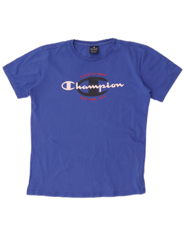 Camiseta Champion Boys Graphic Top 15-16 Anos 2XL Algodão Azul
