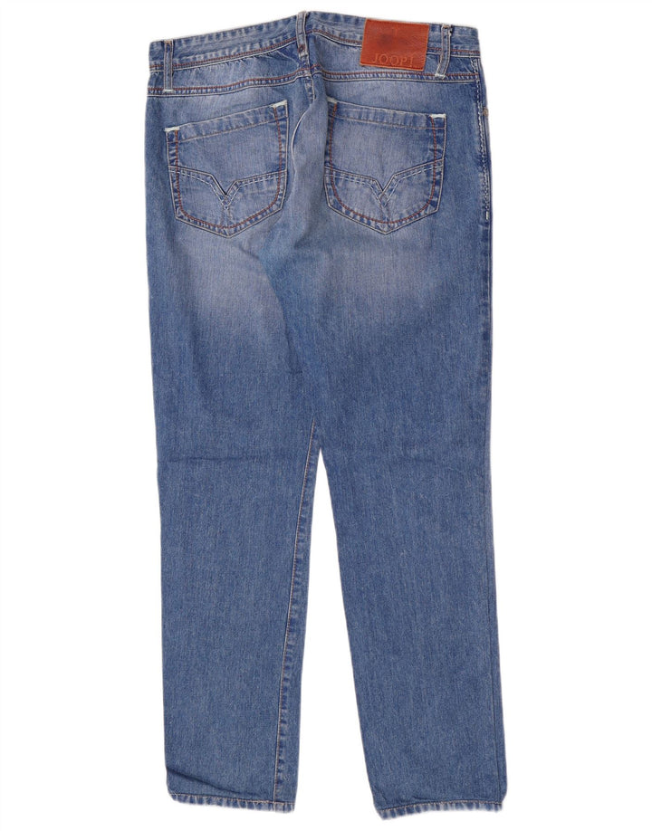 Joop Mens Tapered Jeans W34 L30 Azul Algodão