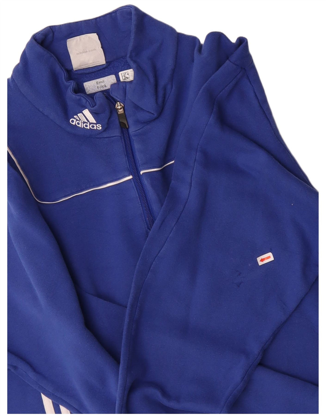 ADIDAS Mens Zip Neck Moletom Jumper UK 48/50 XL Azul