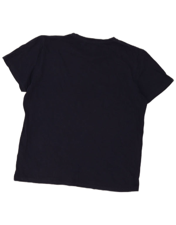 Camiseta gráfica masculina Jack & Jones Top XL algodão azul marinho