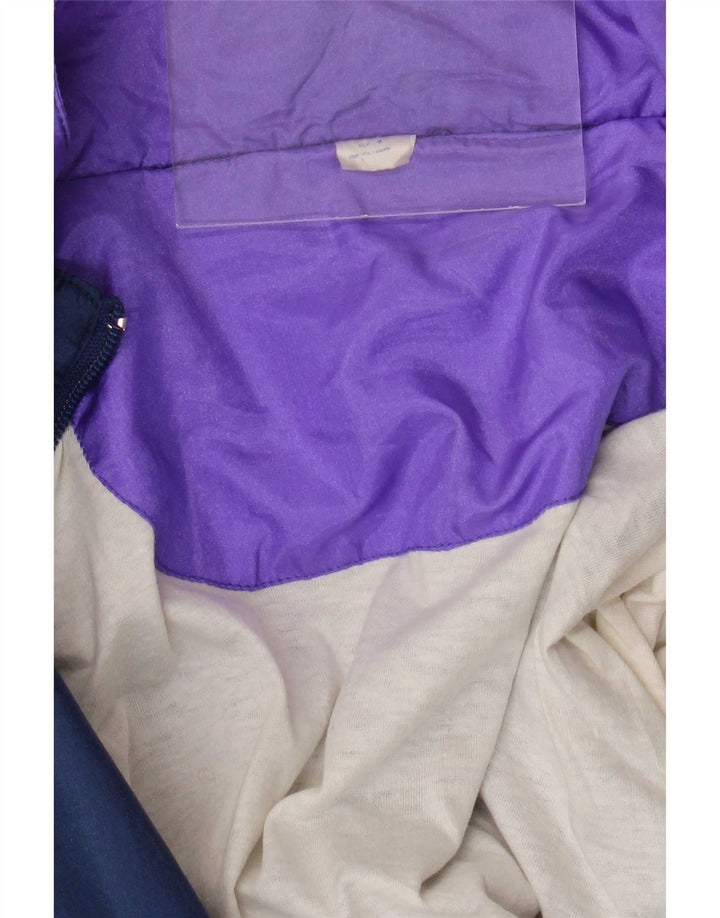 Fato de treino completo masculino vintage médio azul marinho colorblock poliamida
