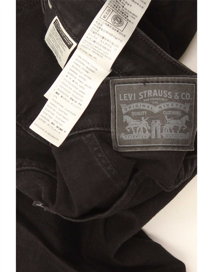 Calça jeans feminina Levi's 712 Slim W28 L28 algodão preto