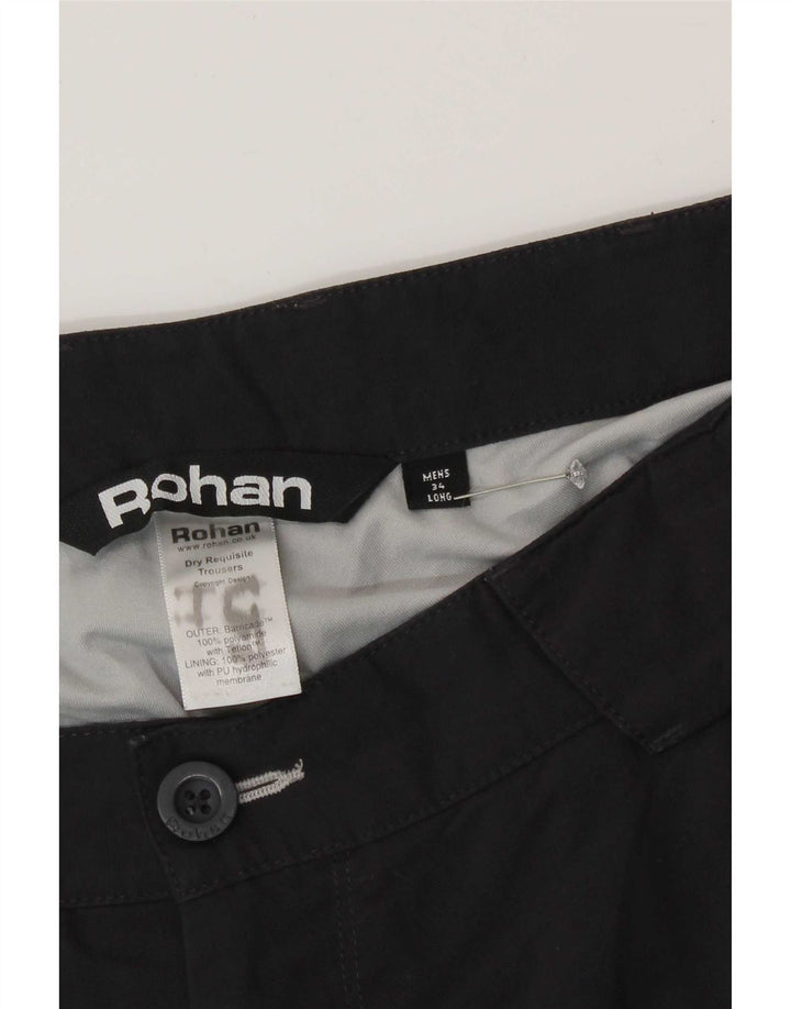 Calça de caminhada masculina Rohan W34 L32 azul marinho poliamida