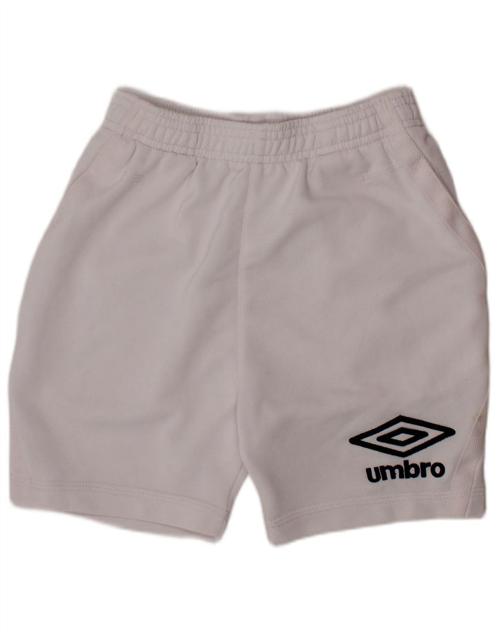 Shorts esportivos gráficos para meninos UMBRO 8-9 anos branco