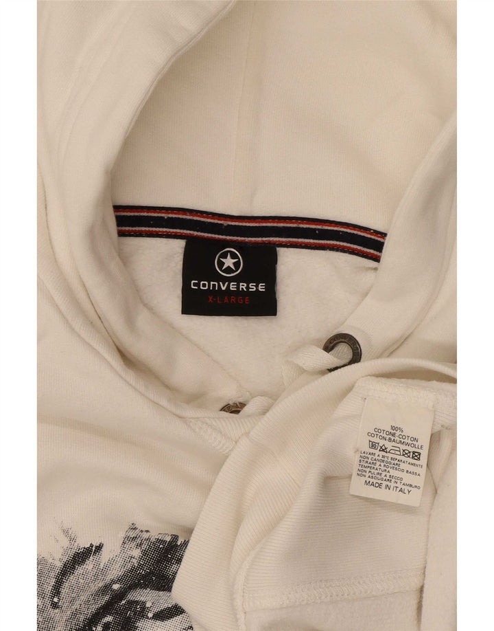 Converse masculino gráfico moletom com capuz XL algodão branco