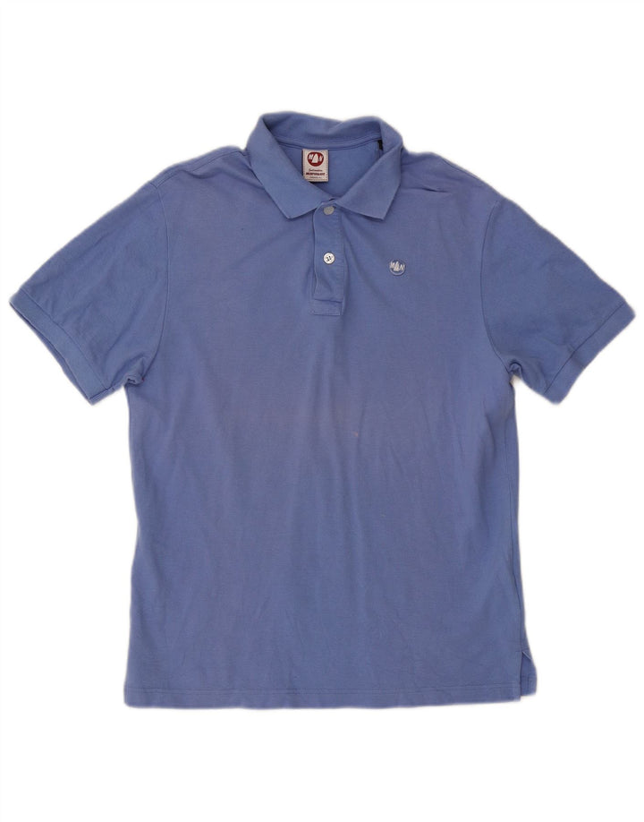 Camisa pólo masculina Murphy & Nye grande algodão azul