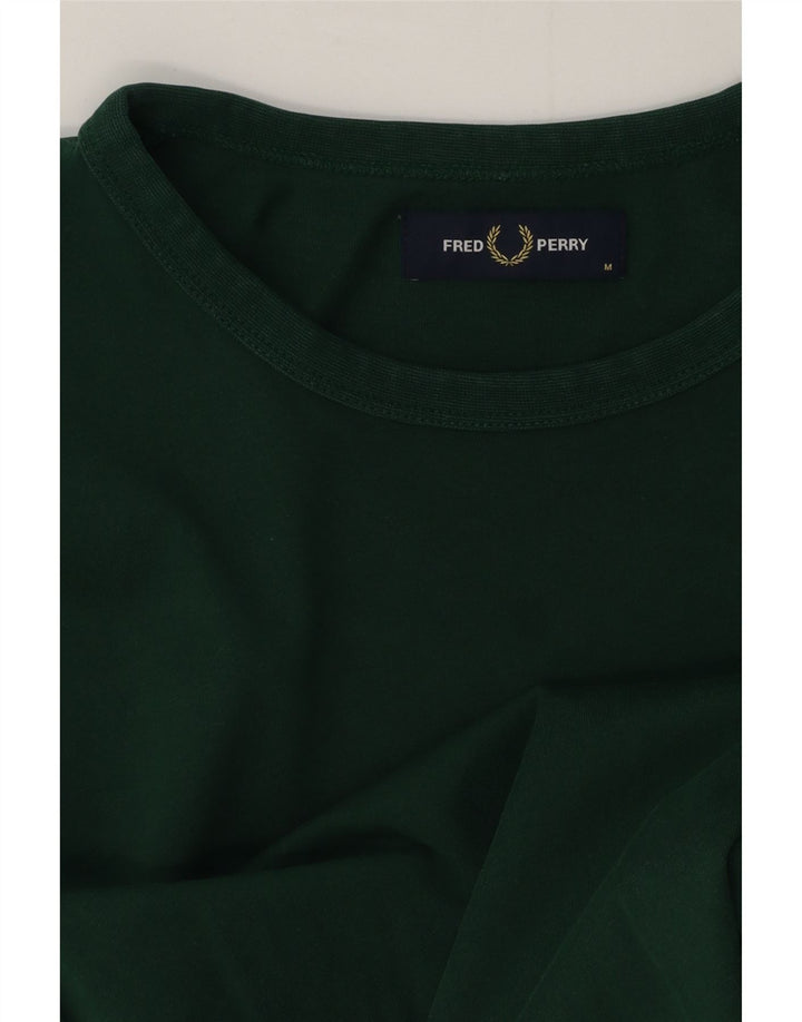 Camiseta masculina Fred Perry verde médio