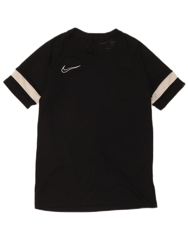 Camiseta Nike Boys Dri Fit Top 12-13 anos grande preto colorblock poliéster