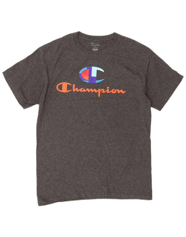 Campeão Camiseta Masculina Graphic Top Cinza Médio