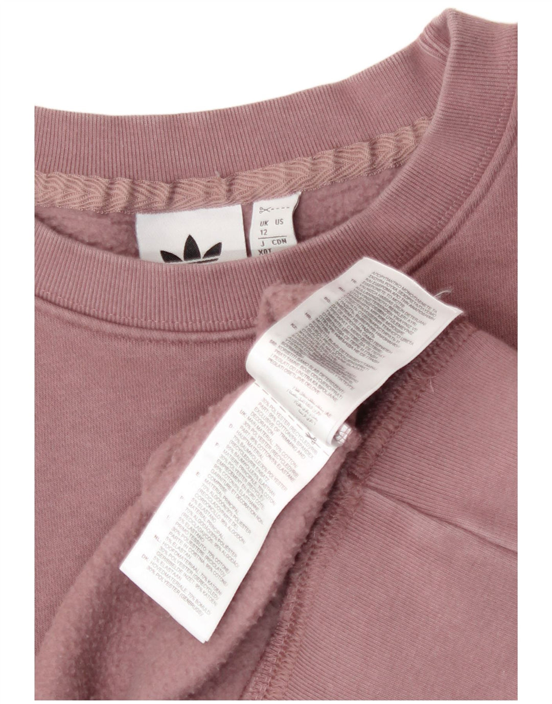 Adidas feminino oversized moletom jumper reino unido 12 médio roxo algodão