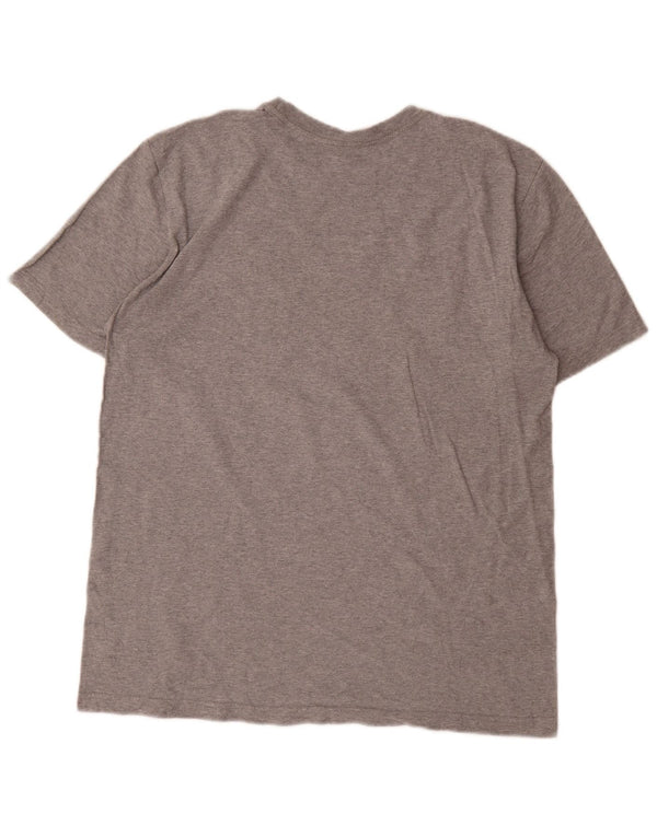 Camiseta Nike masculina gráfica grande cinza manchada
