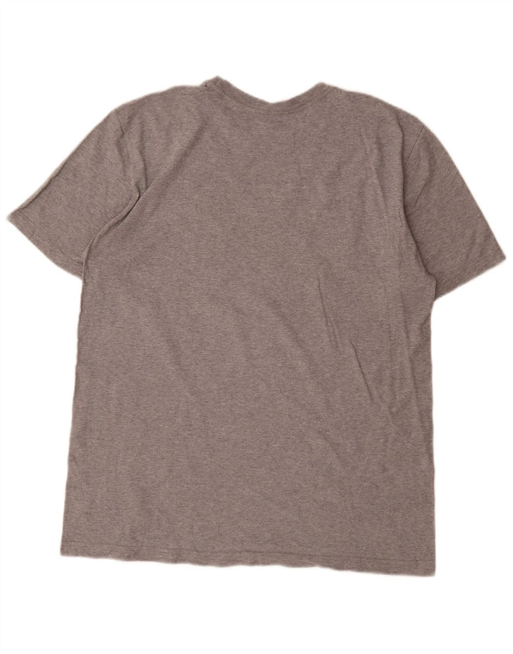 Camiseta Nike masculina gráfica grande cinza manchada