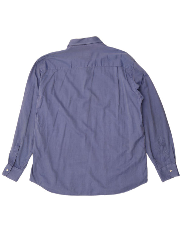 Camisa masculina Sea & Sky tamanho 44 XL algodão espinha de peixe azul